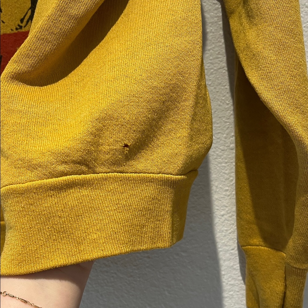 Vintage Rebel Yell Mustard Graphic Crew Neck Sweater - Picture 4 of 9